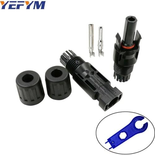 10 pairs Connector 20A/30A/50A DC1500V Solar Panel branch series Connect solar system PV Cable 2.5/4/6mm2 free wrench gifts