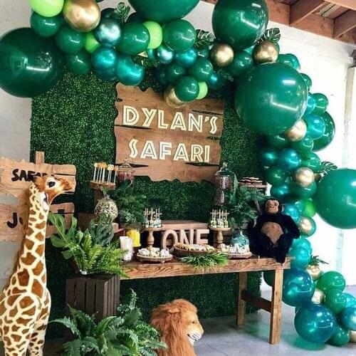 162pcs Animal Balloons Garland Kit Jungle Safari Theme Party Supplies Favors Kids Boys Birthday Party Baby Shower Decorations