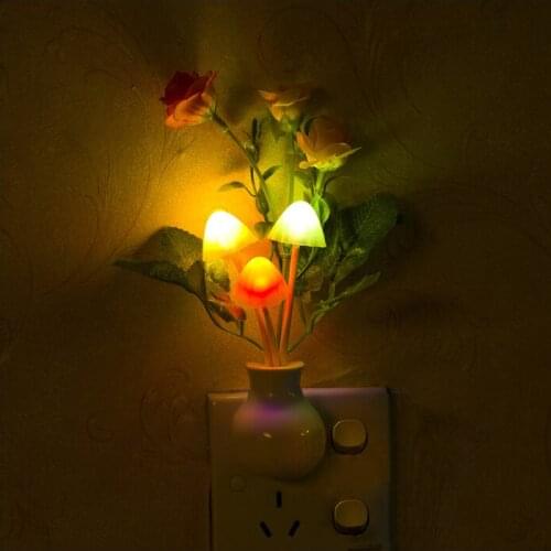 2-Pack LED Electric Induction Night Light Sensor Mushroom Shape Energy Conservation Fungus Nightlight Dream Veilleuses