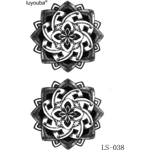 20pcs Lotus Waterproof Temporary Tattoo sticker Flower Flash Tattoo Tatuajes Tatoo Temporary Stickers Men Delineador Adesivo