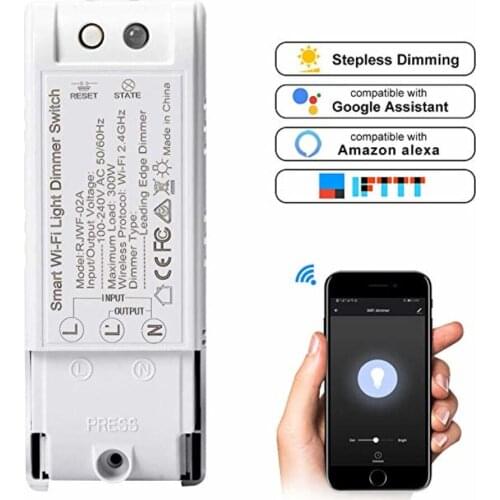 5PCS Smart Diy Dimmer Module Light Switch Wireless Controller Home Automation Wifi Switch 110-240V Google Home Alexa Compatible