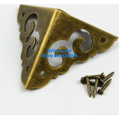 8 Pieces 30mm Antique Brass Jewelry Box Corner Gift Box Corner Protector