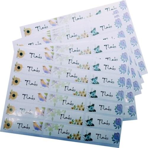 900pcs/lot Rectangle Shape Multifunction Adhesive Paper Seal Sticker "Thanks" DIY Gift Decorative Packing Sticky Label Wholesale