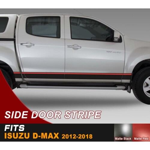 Car exterior racing side door two colors stripe graphic Vinyl Car sticker for isuzu dmax 2012 2013 2014 2015 2016 2017 2018 2019