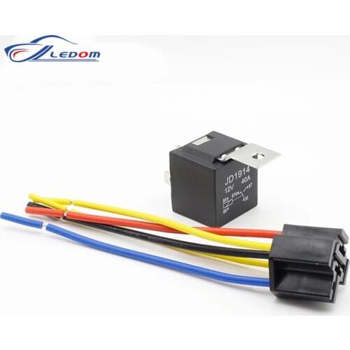 Waterproof Automotive Relay for 12V 24V 4Pin 5Pin 4P 5P 40A Car Relay With Copper Terminal Auto Relay Socket