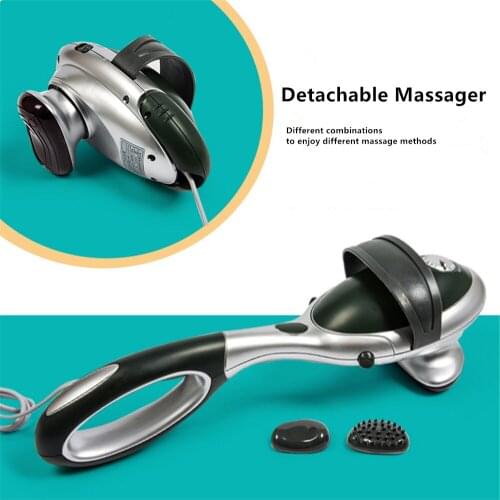 Electric Split Massage Stick Neck Waist Cervical Spine Massager Relieve Fatigue Pain Lose Weight Body Pounding Slimming Machine