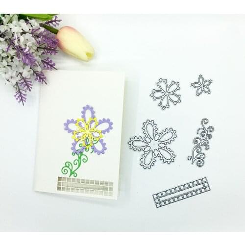Julyarts 5Pcs 2019 New Flower Dies Metal Cutting Die for Scrapbooking Wedding Card Making Die Metal Crafts Gift Die Cut Stitch
