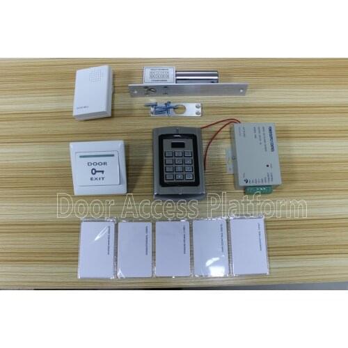 Bolt Lock kit with Access controller terminal machine Keypad Password+ID card reader+exit button+door bell+power supply