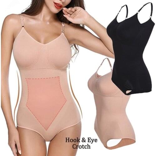 Women Bodysuit Shapewear Smooth Body Briefer Butt Lifter Tummy Control Body Shaper Extra Firm Seamless One Piece Shaper with Bra
