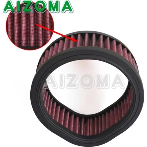Red Motorcycle High Flow Air Filter Cleaner For Harley Models with S&S Super E and G series Carb Reusable Air Filters