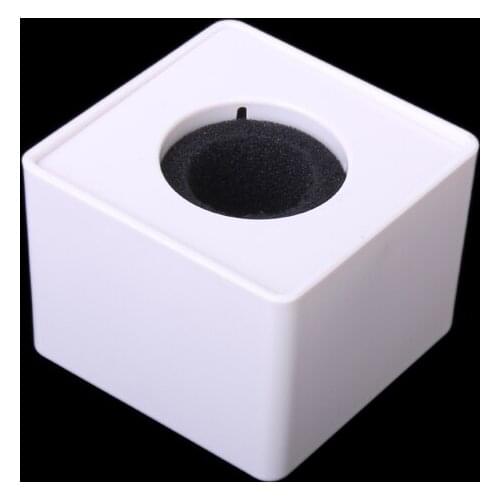 White ABS Square Cube Design Microphone Mic Station For Self-image Improve