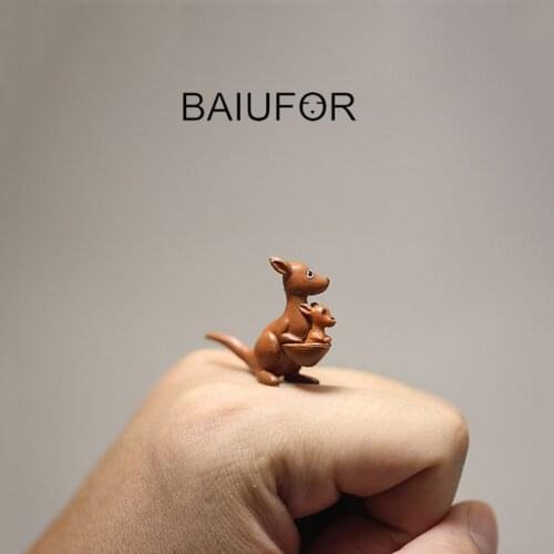 BAIUFOR Miniatures Terrarium Animals Kawaii Kangaroo Model DIY Fairy Garden Decor Succulents Plant Ornament Plastic Crafts