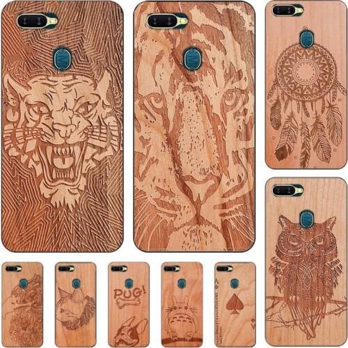 Wood Cartoon Dog Tiger Pattern Soft Cover Phone Case For Oppo Reno2 Z 2Z Realme5 6 Pro R9S 11 Plus 15 17 Pro