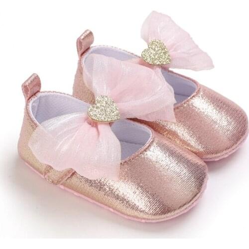New 0-1 Year Old Sandalias Bow Girl Baby Princess Kids Soft Rubber-soled Toddler Shoes Spring and autumn Cute Fashion