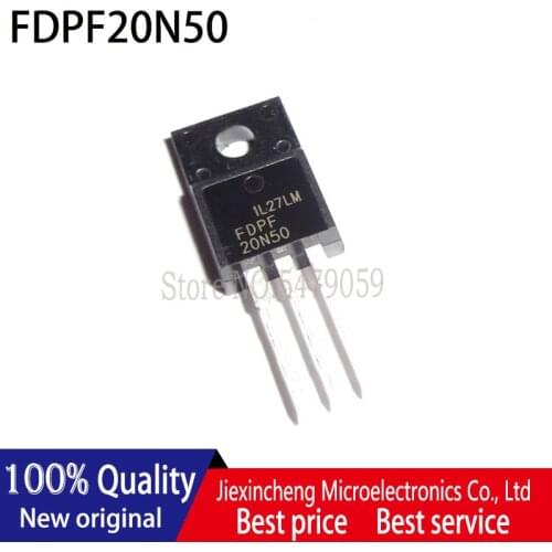 New original 10PCS FDPF20N50 20N50 20A 500V TO-220F MOSFET Transistor