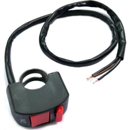 JEAZEA Motorcycle Switch Handlebar Head Fog Light Switch ON-OFF Button 12VDC 3 Wires For Motorbike Scooter ATV Dirt Bike