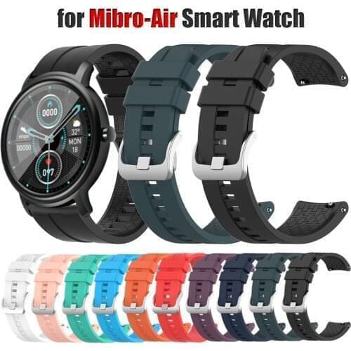 For Xiaomi Mibro-Air Watch Strap Silicone Bracelet Solid Color Watchband Wristbands