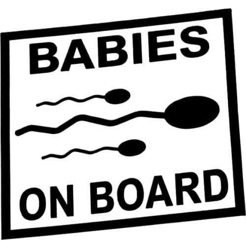 Funny Rude Car Decoration Stickers on The Plane, Personalized PVC Decals Are Suitable for Various Models Black/white, 14cm*14cm