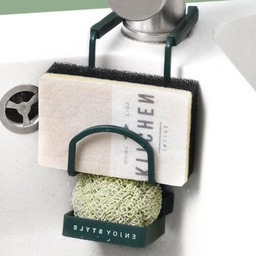 Faucet Sponge Shelves Drain Storage Rack Kitchen Sink Rack Cleaning Ball Sponge Storage Household Sink Storage Rack