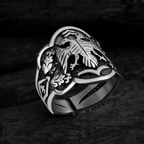 High-quality 925 Sterling Silver Jewelry made in Turkey (Ertugrul ring), Made in Turkey in a luxurious way for men with gift