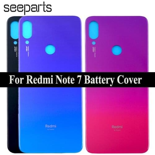 For Redmi Note 7 Pro Battery Cover Rear Door Back Housing Case Middle Chassis Replacement For Xiaomi Redmi Note 7 Back Cover