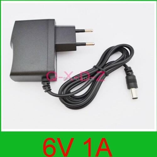 1Pcs DC 6V 1A &1000mA AC 100-240V Converter Adapter Power Supply EU Plug DC