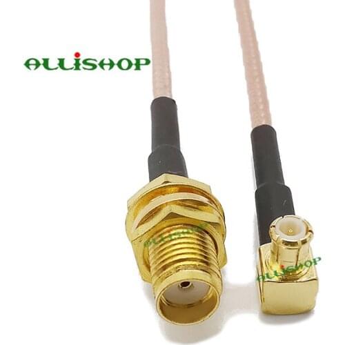 10 pcs 15cm SMA Female Bulkhead to MCX Plug Male Right Angle RG316 Low Loss Pigtail Adapter Cable RF coaxial coax cable assembly