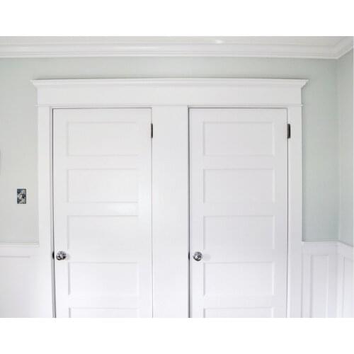 2017 new style 5-panel highly durable solid wood entry door paint grade interior wooden door entry doors ID1606030