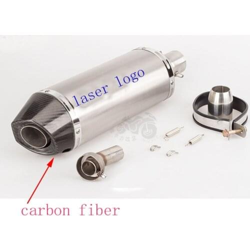 480mm Motorcycle carbon fiber head exhaust pipe with DB killer escape moto TMAX500 TMAX530 XMAX300 large displacement