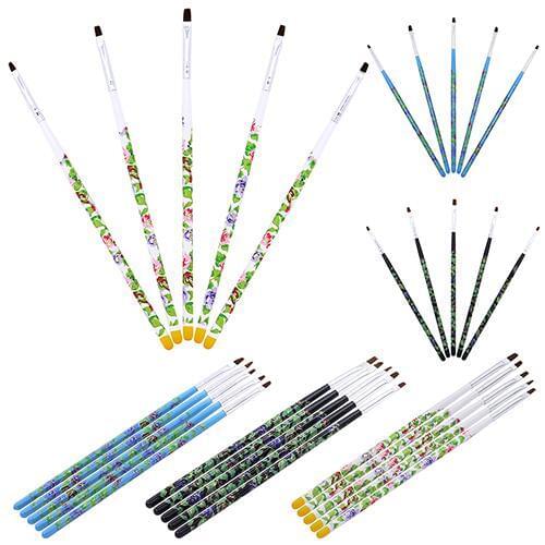 5Pcs UV Gel Nail Art Design Tips Dotting Painting Drawing DIY Brush Pen Tool Set