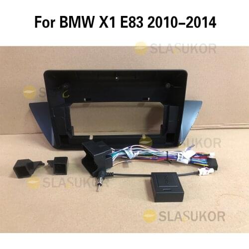 10.1" Car Audio Radio For BMW X1 E83 2010-2014 Fascia Radio Panel Dash Kit Install Facia Console Bezel Adapter Plate Trim Cover