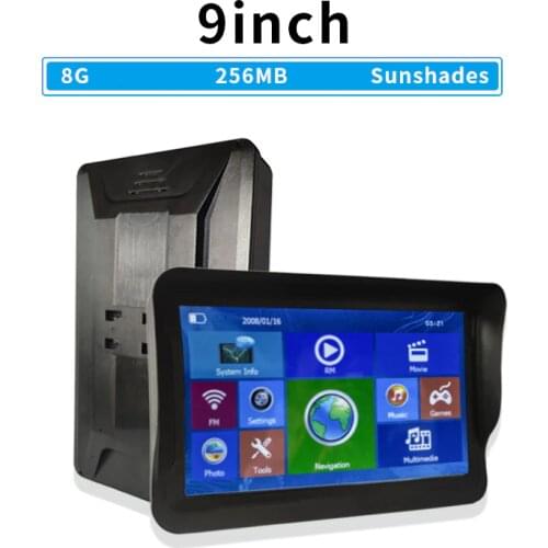 Car Navigator GPS 9 inch HD LCD capacitive screen 8G +256MB +Sunshades navigation truck GPS Navigator car latest Europe