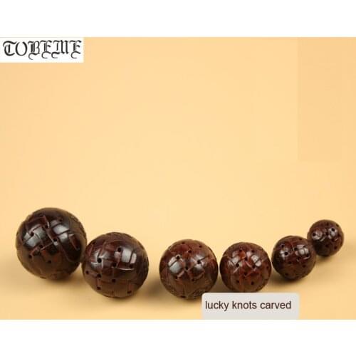 Handcrafted Redsandalwood Lucky Knot Beads Genuine Indian Redsandalwood Good Luck Beads Tibetan Malas Markers DIY Rorary Beads
