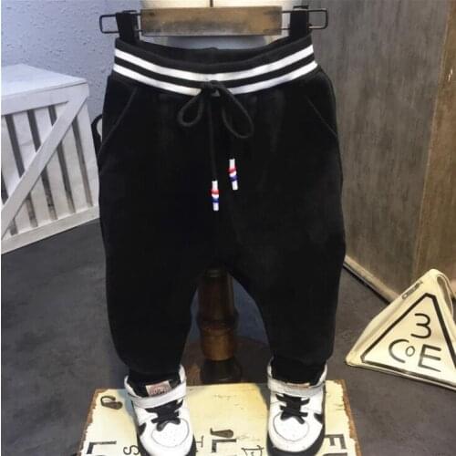 New Children Clothing Boys Winter Pants With Fleece Warm Long Trousers For Boys Thickening Pants Kids Clothes 2-6Years