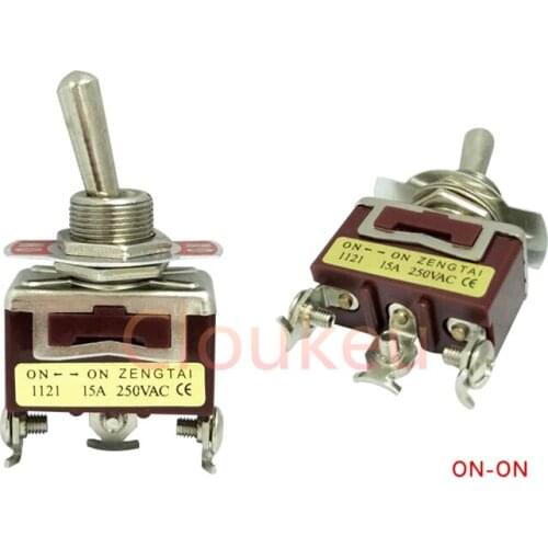 E-TEN1121 12MM Brown 3Pin/2File ON-ON Rocker switch Toggle Switch 15A250V