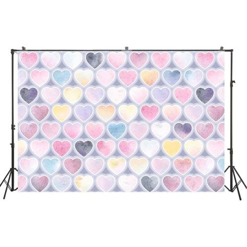 HUAYI Photography Backdrop valentine day photo background studio love bokeh heart photobooth birthday backdrops photocall W-3836