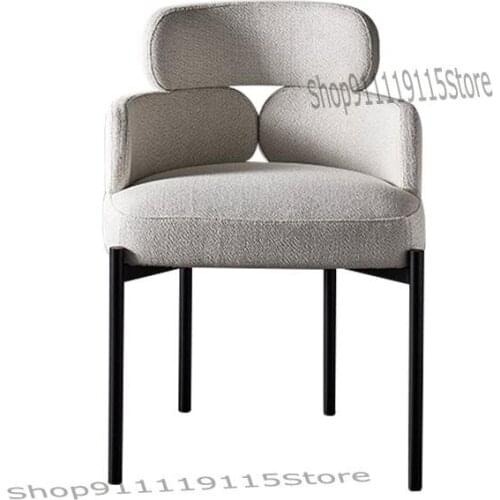 Customized Nordic Iron Chair Family Restaurant Modern Simple Chair Dressing Chair Designer Creative Leisure Chair Luxury Dining