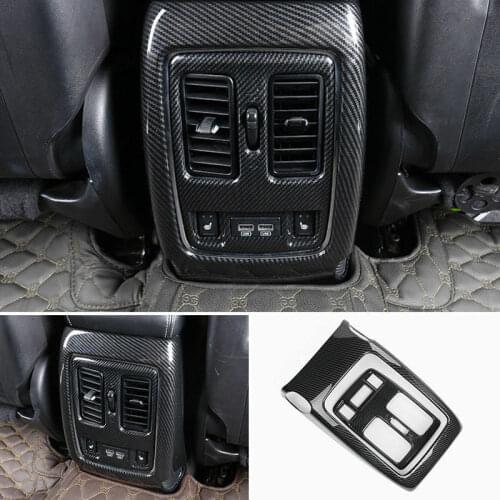 2PCS NEW Carbon Fiber Black Rear Seat Air Vent Outlet Cover Forfor Jeep Grand Cherokee 2011 2012 2013 2014 2015 2016 2017 2018