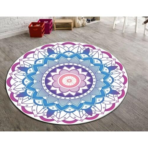 Mandala Round Patterned Round Carpet,Non Slip Floor Carpet,Kitchen Rug,Teens Carpet,Corridor Rug, area Rug Modern Carpet