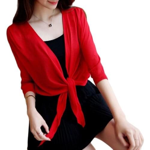 2021 summer new small shawl short coat womens large size thin cardigan air-conditioning shirt beach sunscreen clothing P3 1009