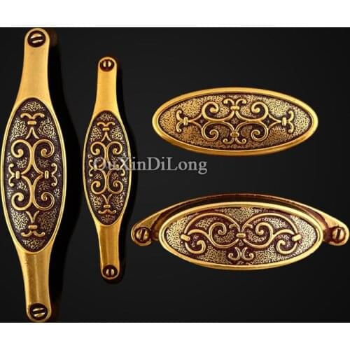 Hot 10PCS Furniture Handles European American Antique Drawer Wardrobe Cupboard Closet Cabinet Kitchen Pulls Handles & Knobs