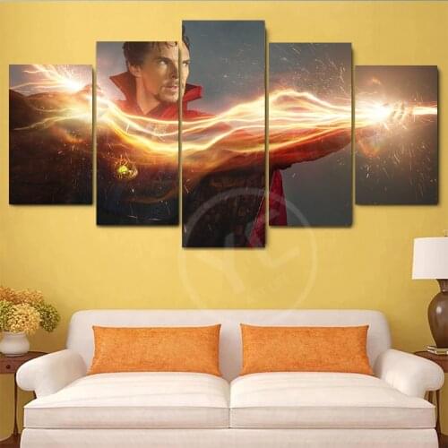 Marvel Avenger Poster 5 piece Wall Art Canvas Painting Captain Magic Posters and Prints Nordic for Living Room Home Decor Mural