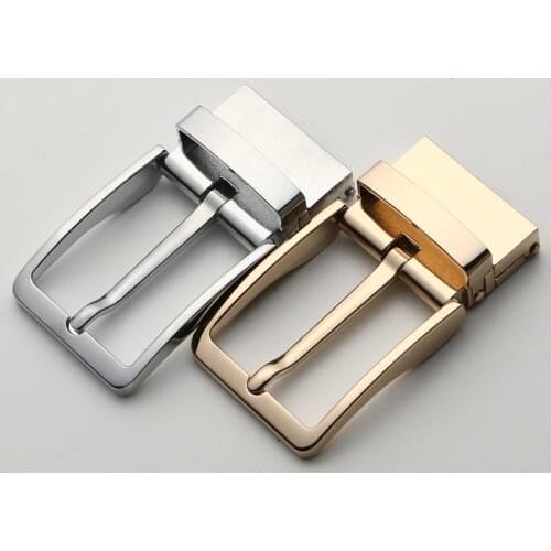 Mens rotatable belt head 3.5cm wide metal pin buckle waist belt headed pants with head tail clip pin buckle business casual
