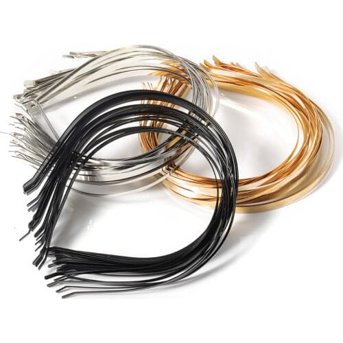 5pcs/lot Gold Rhodium Width 3mm 5mm 6mm 7mm Head Bands Stainless Steel Hairwear Hair Bands Base Setting Hair Jewelry For Women