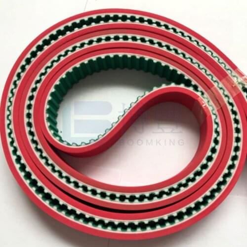 PU Timing belt 100 T10-4540mm+7.5 Red pu with NFT for edge banding machine SCM olimpic k130 evo.Polyurethane synchronous belt