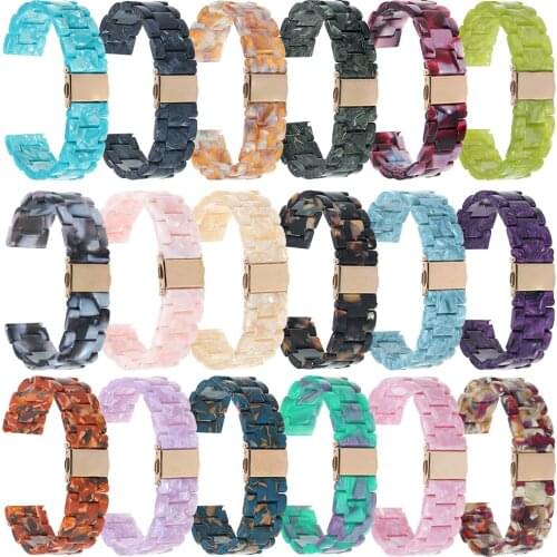 20mm 22mm Lightweight Resin Strap for Samsung Galaxy Watch Band 46mm/42mm/Active 2 1 Bracelet for Garmin Venu/SQ/Vivoactive 4 3