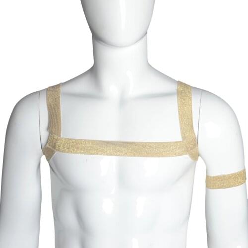 Sexy Vest Bondage Lash Harness Male Gay Lingerie Health Club Beefcake Macho Dancer Short Tops Short Jacket With Elastic Bandage