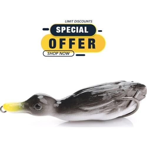 TREHOOK Limited Special Offer 10cm 20g TopWater Duck Soft Fishing Lure Lifelike Silicone Bait