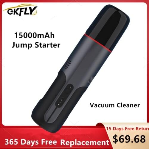 GKFLY GG-JS-60 Jump Starter 1200A 15000mAh Super Safe Car Battery Jump Starter with Suction Handheld Car Vacuum Cleaner Starter
