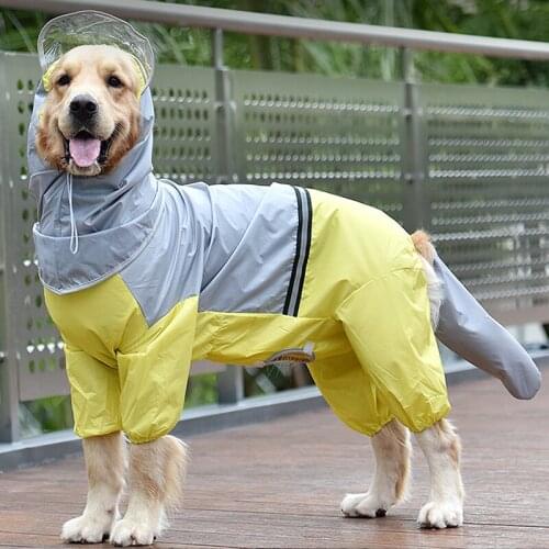 Pet Dog Waterproof Coat The Dog Face Pet Clothes Outdoor Jacket Dog Raincoat Reflective Clothes For Small Medium Large Dogs